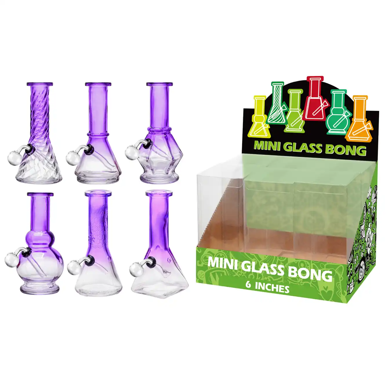 Gradient Purple Glass Oil Burner-M60201B - Image 1