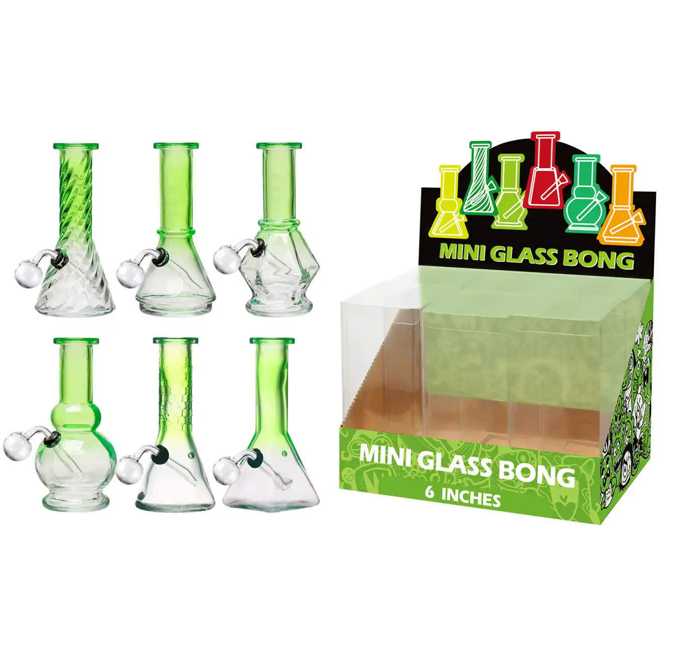 Gradient Green Glass Oil Burner-M60202B - Image 1