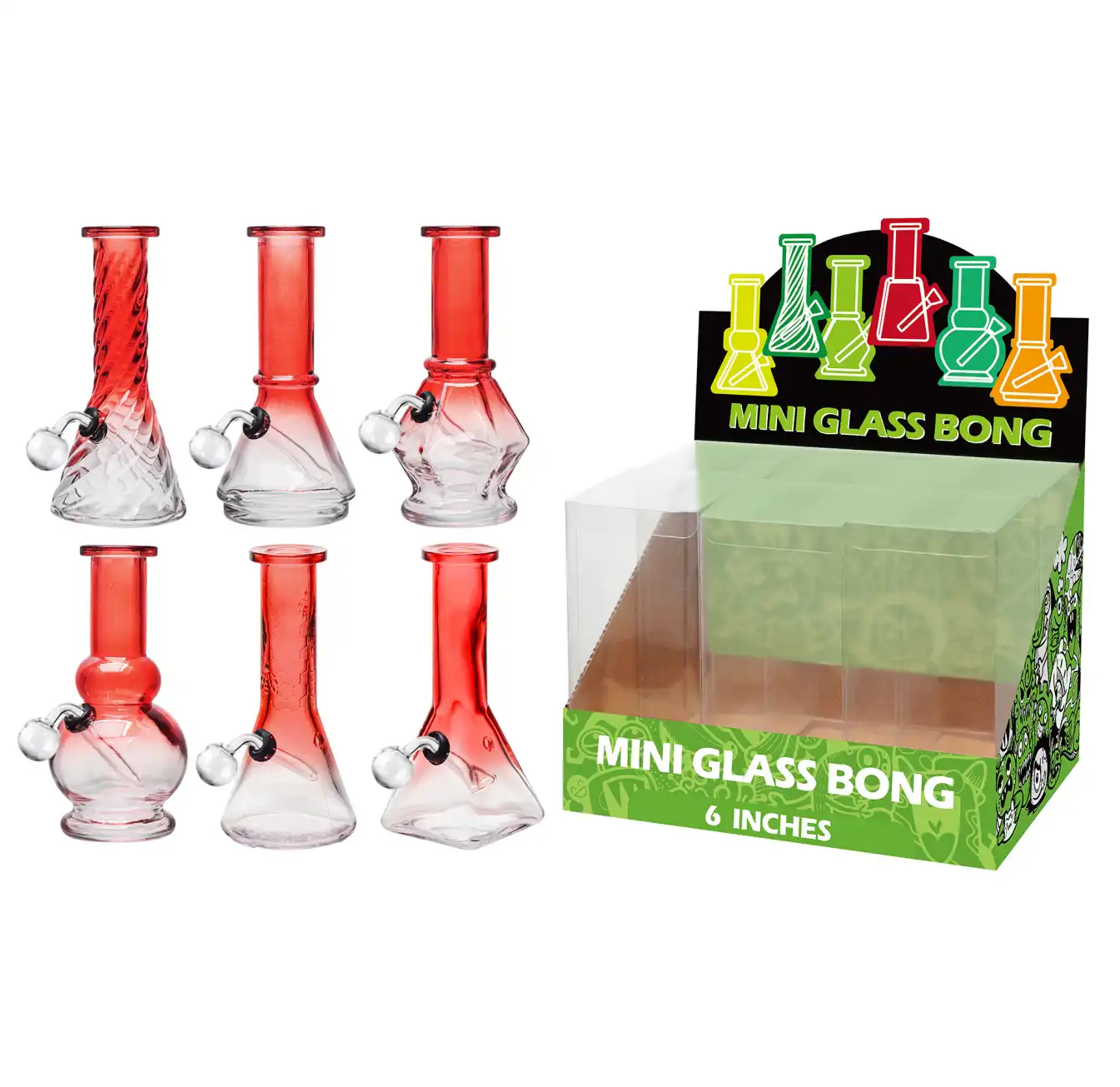 Gradient Red Glass Oil Burner-M60203B - Image 1