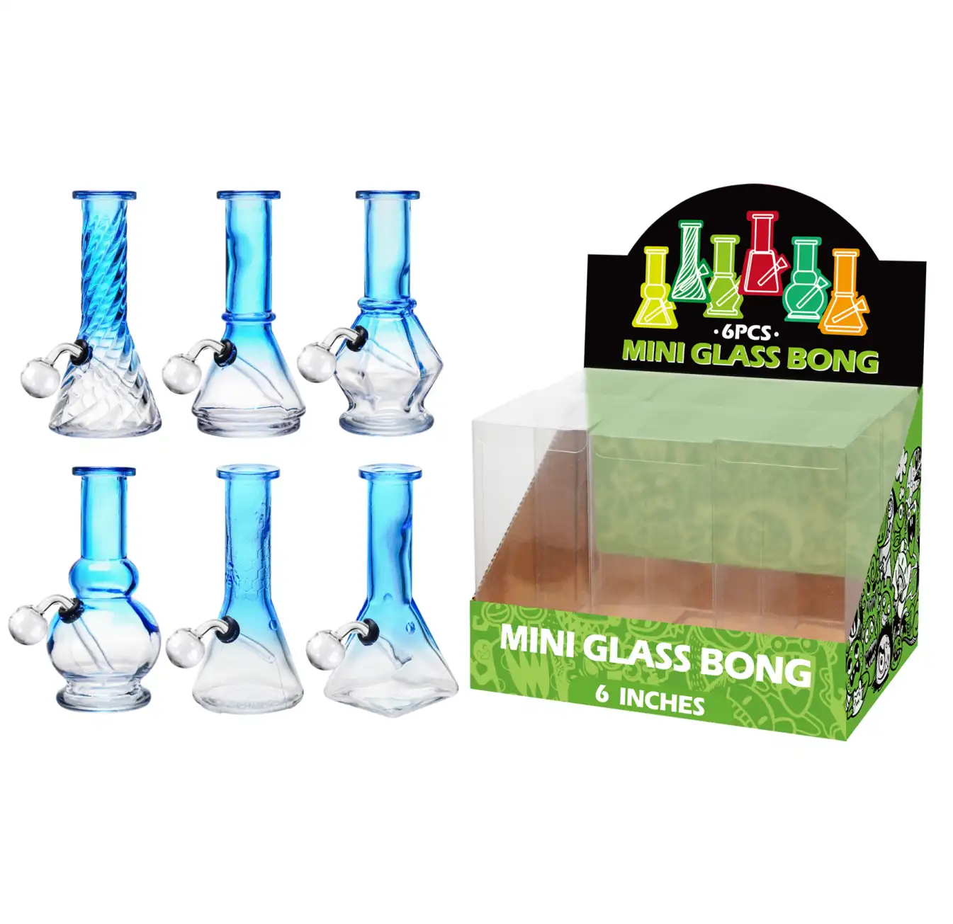 Gradient Blue Glass Oil Burner-M60204B - Image 1
