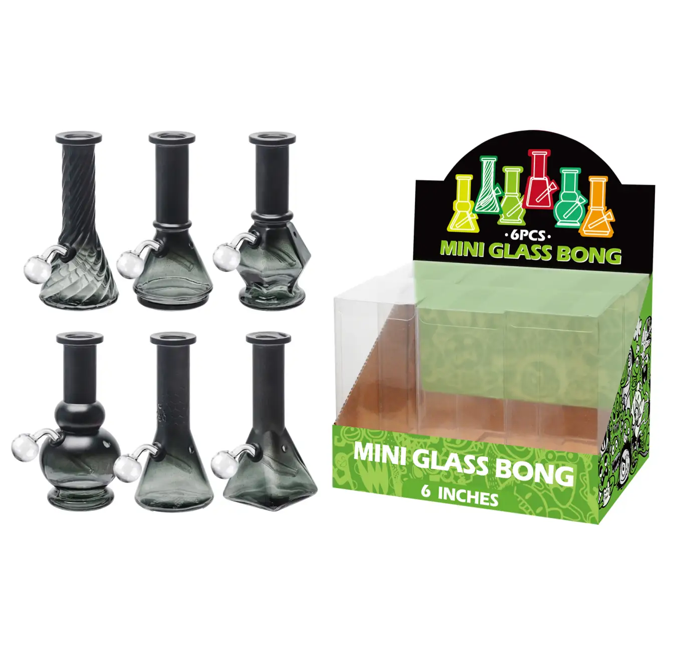 Matt Paint Black Glass Oil Burner 6inch-M60305B - Image 1