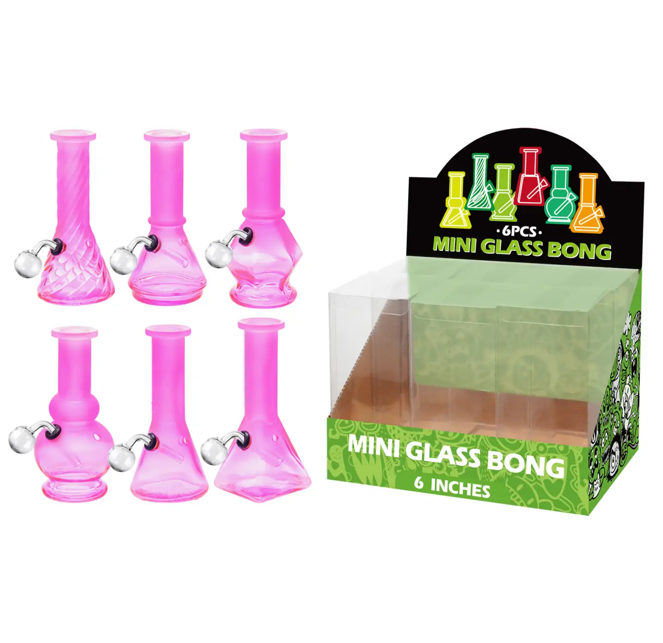 Matt Paint Pink Glass Oil Burner 6inch-M60306B - Image 1