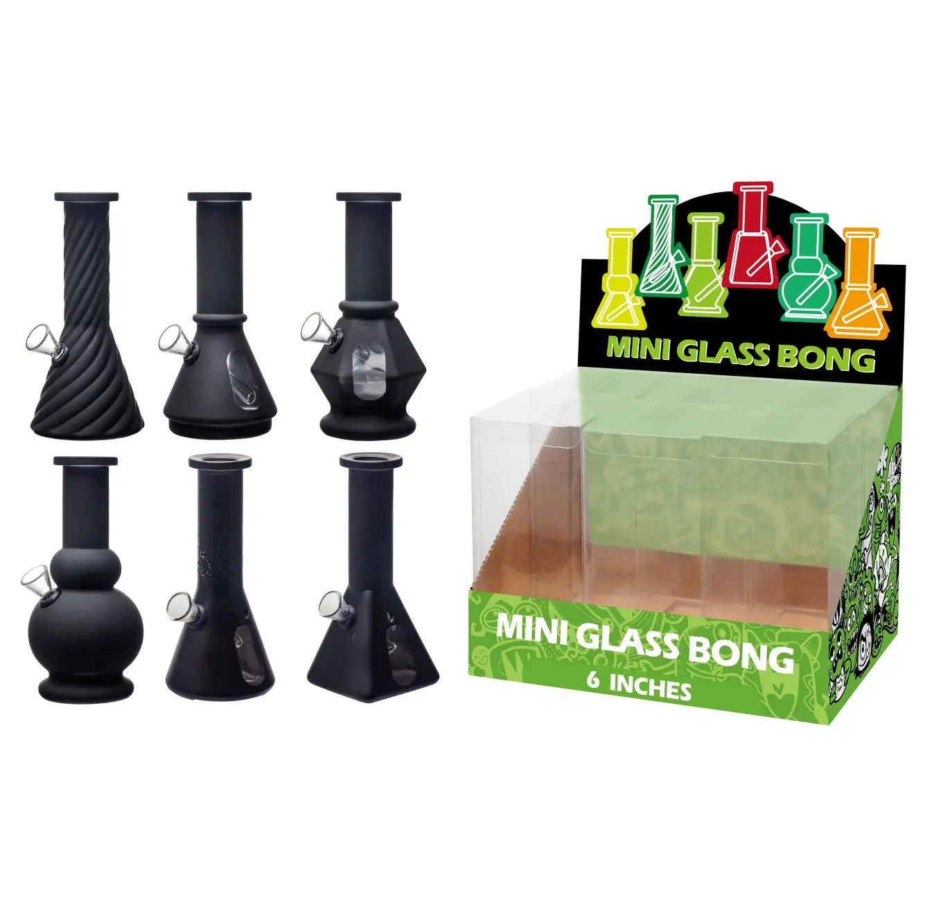 Matte Grey+Water Window Glass Water Pipe-M61005F - Image 1