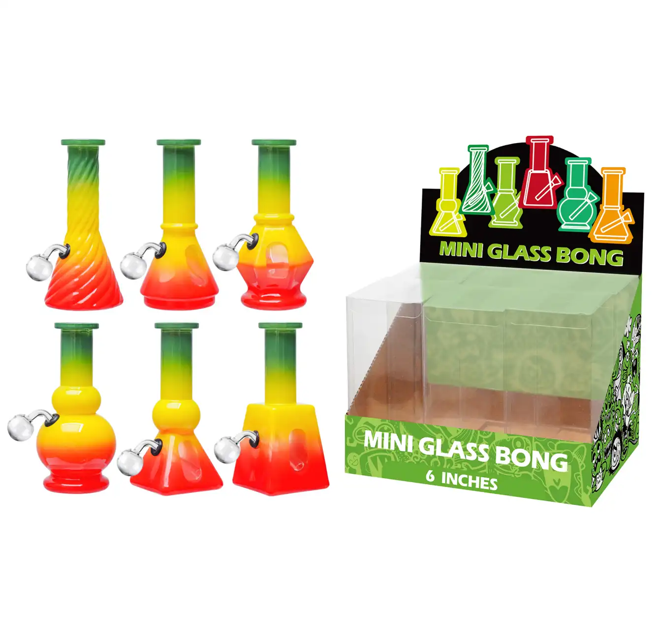Rasta Paint+ Water Window Glass Oil Burner 6inch-M61101B - Image 1