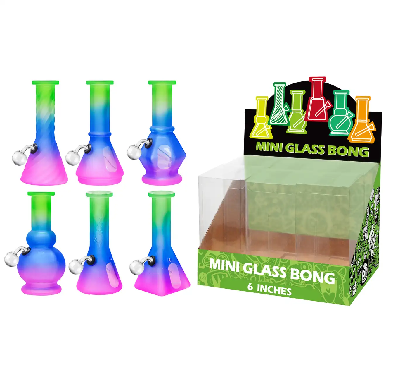Matt Paint+ Water Window Glass Oil Burner 6inch-M61202B - Image 1