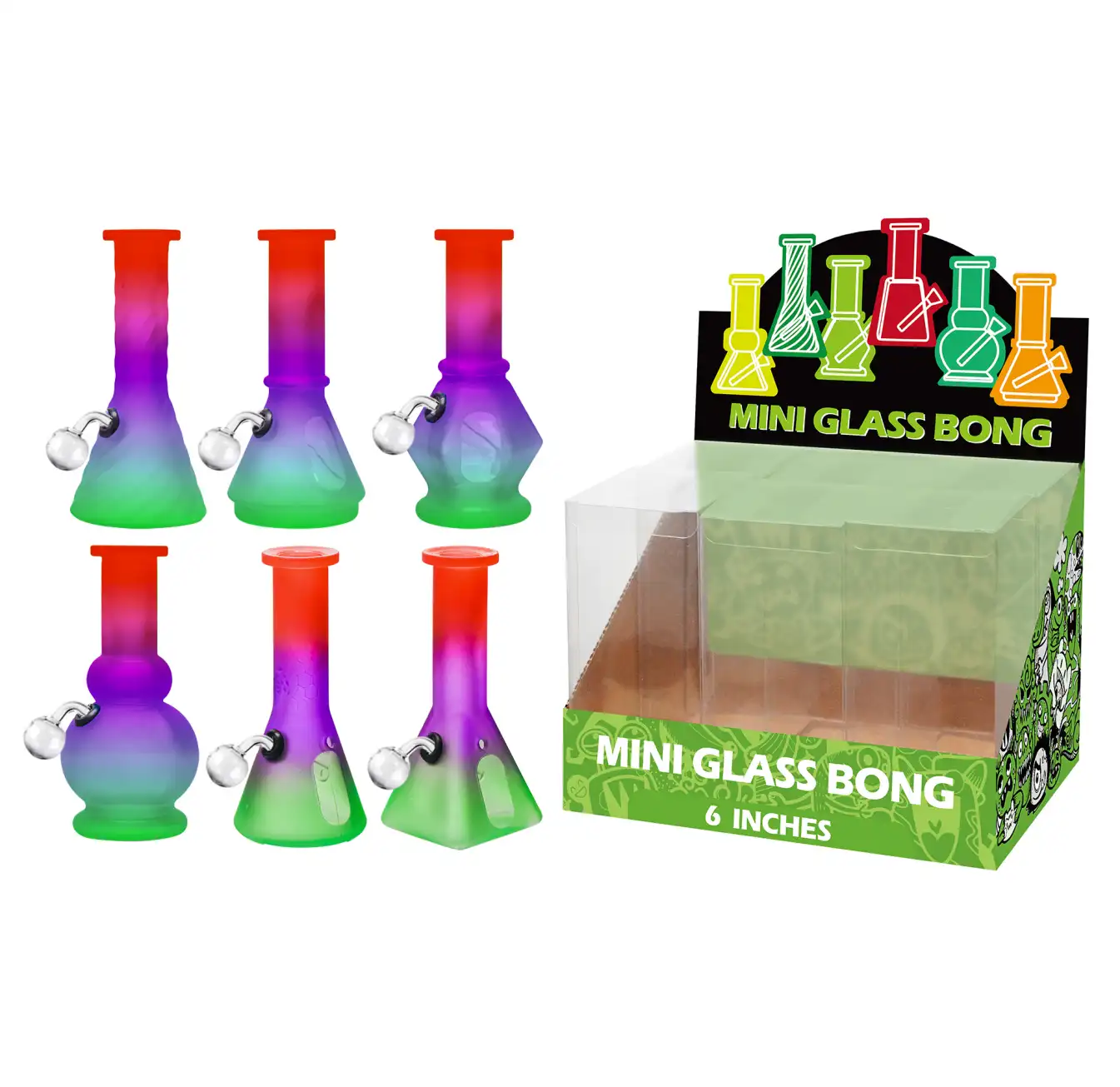 Matt Paint+ Water Window Glass Oil Burner 6inch-M61203B - Image 1