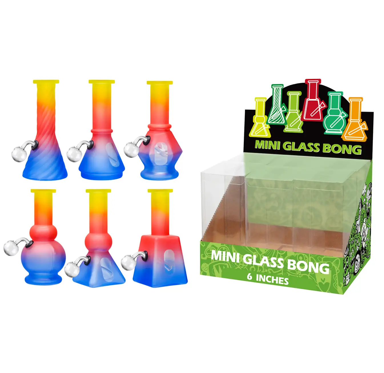 Matt Paint+ Water Window Glass Oil Burner 6inch-M61205B - Image 1