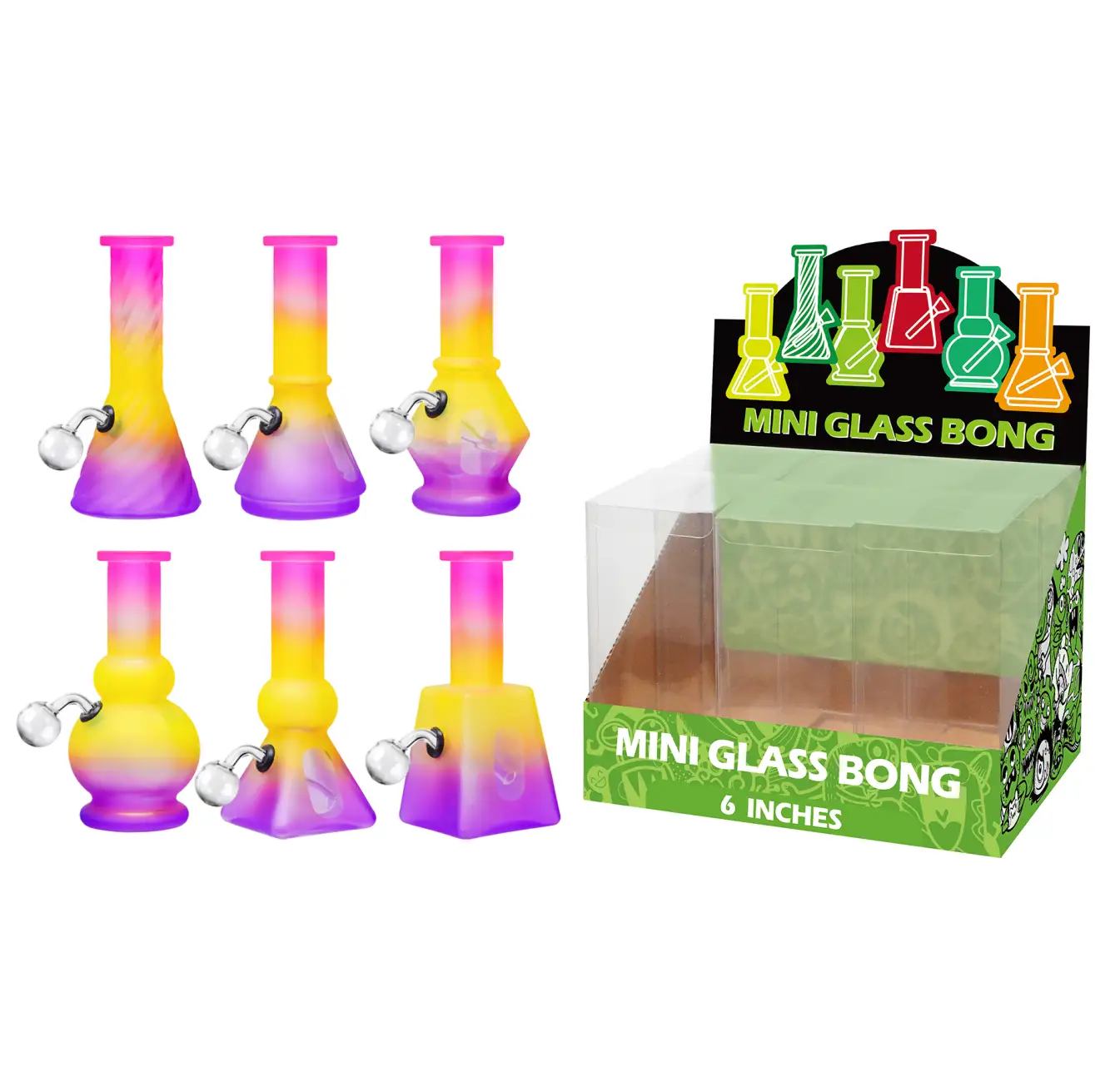 Matt Paint+ Water Window Glass Oil Burner 6inch-M61206B - Image 1