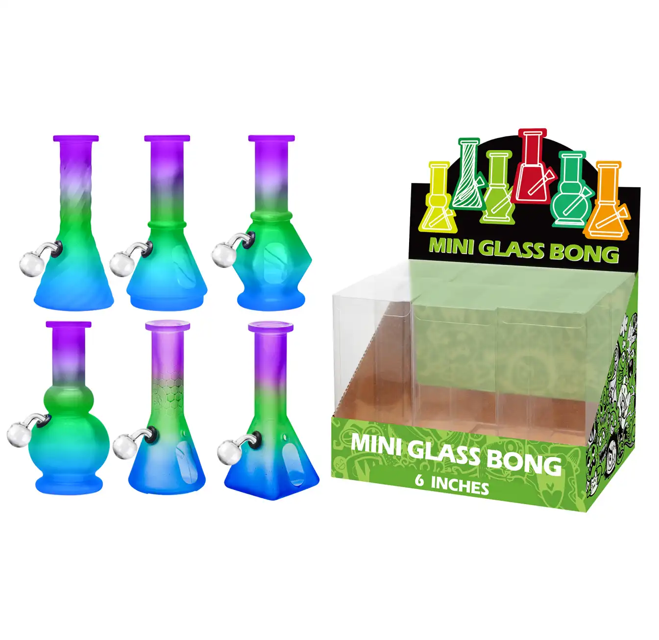 Matt Paint+ Water Window Glass Oil Burner 6inch-M61209B - Image 1