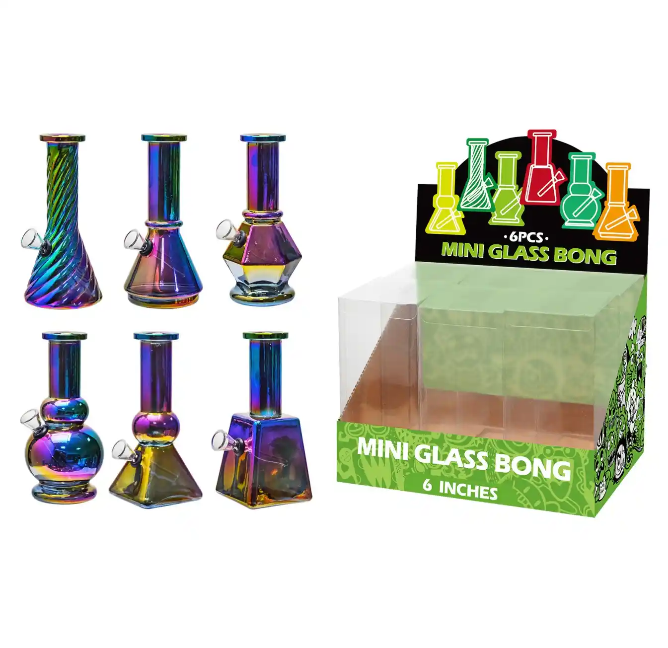 Electroplating Black Glass Water Pipe-M62002F - Image 1