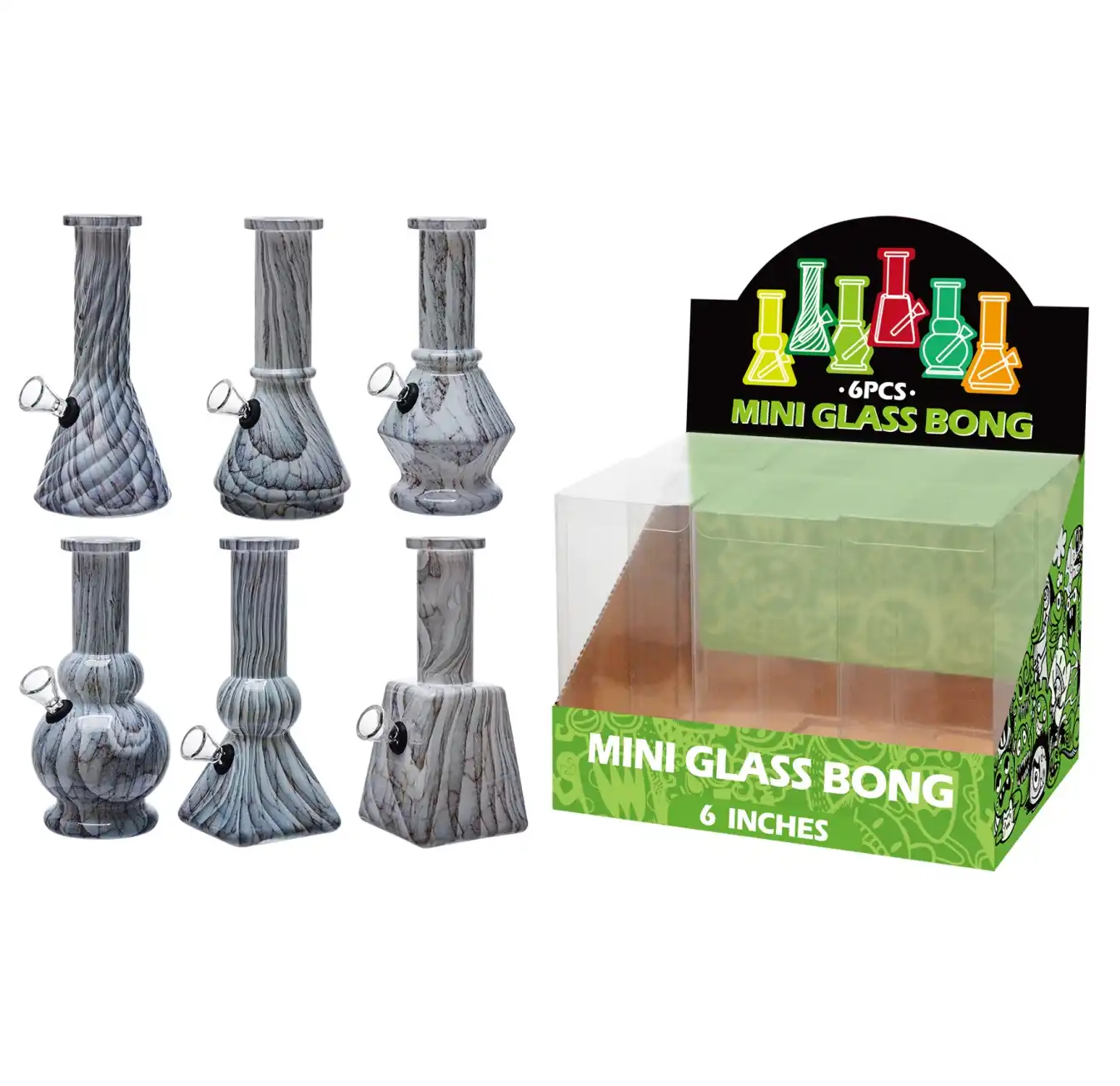 Water Transfer Printing Glass Water Pipe-M65007F - Image 1