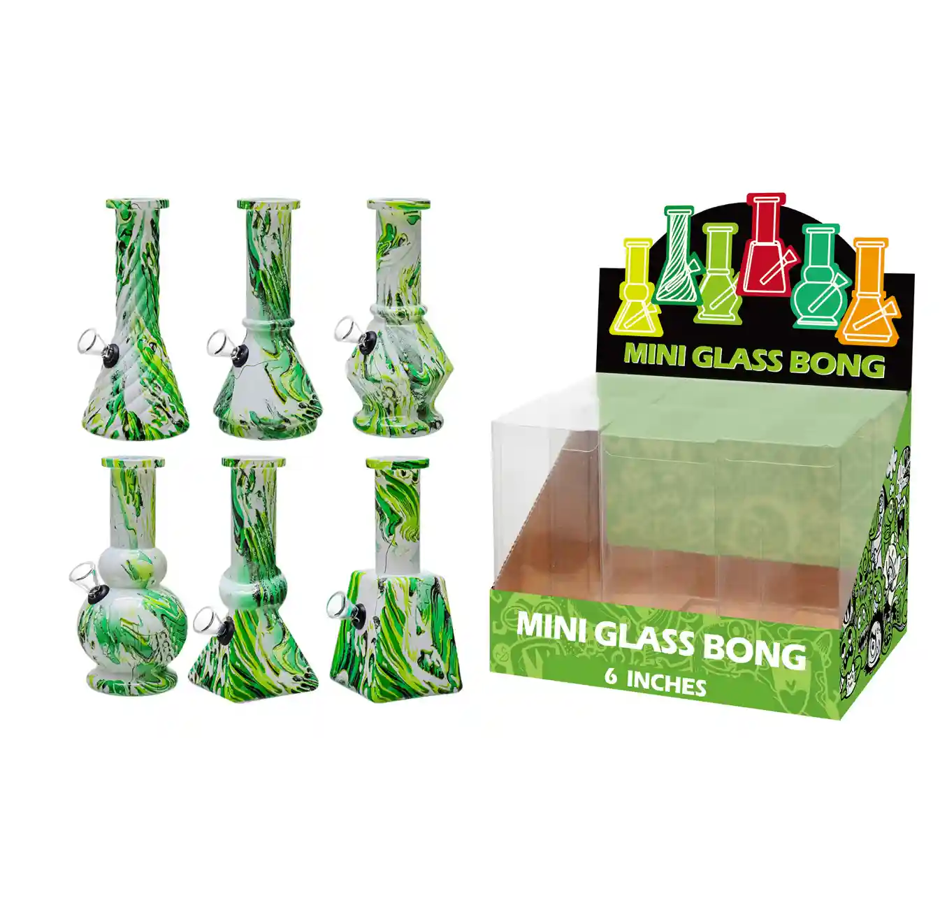 Water Transfer Printing Glass Water Pipe-M65014F - Image 1