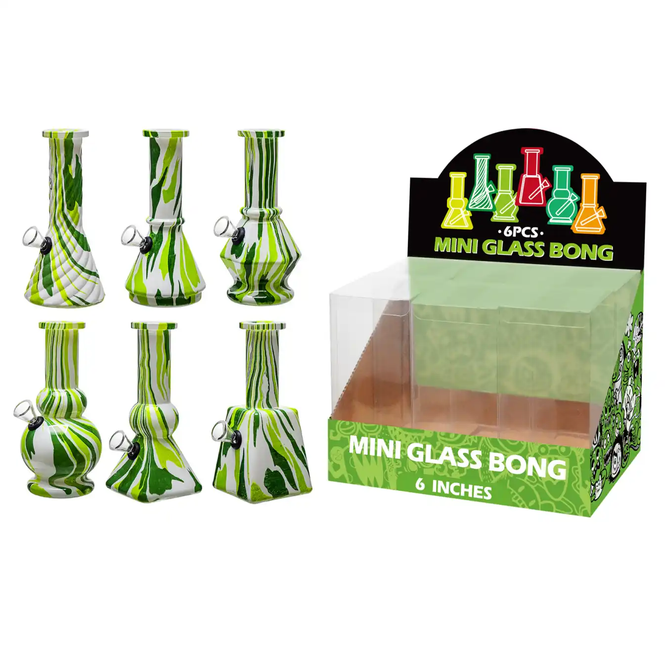 Water Transfer Printing Glass Water Pipe-M65018F - Image 1