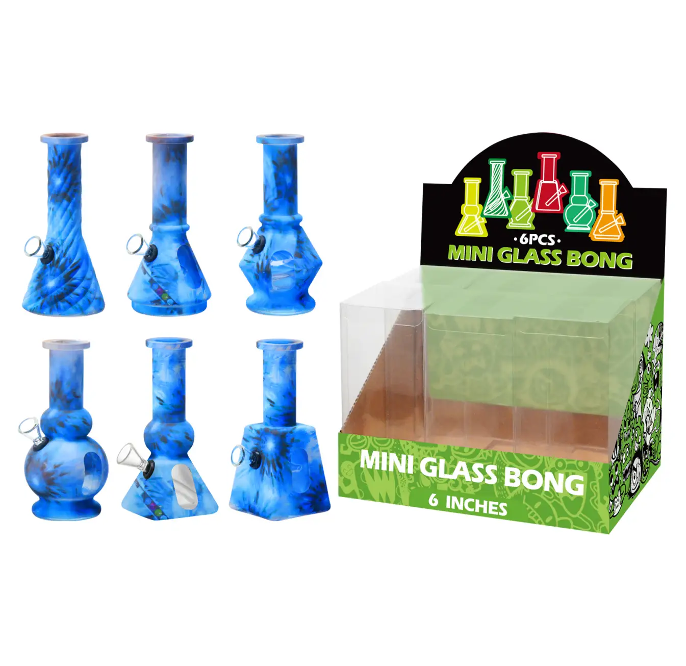 Glass Water Pipe With Hot Transfer Printing-M67004F - Image 1