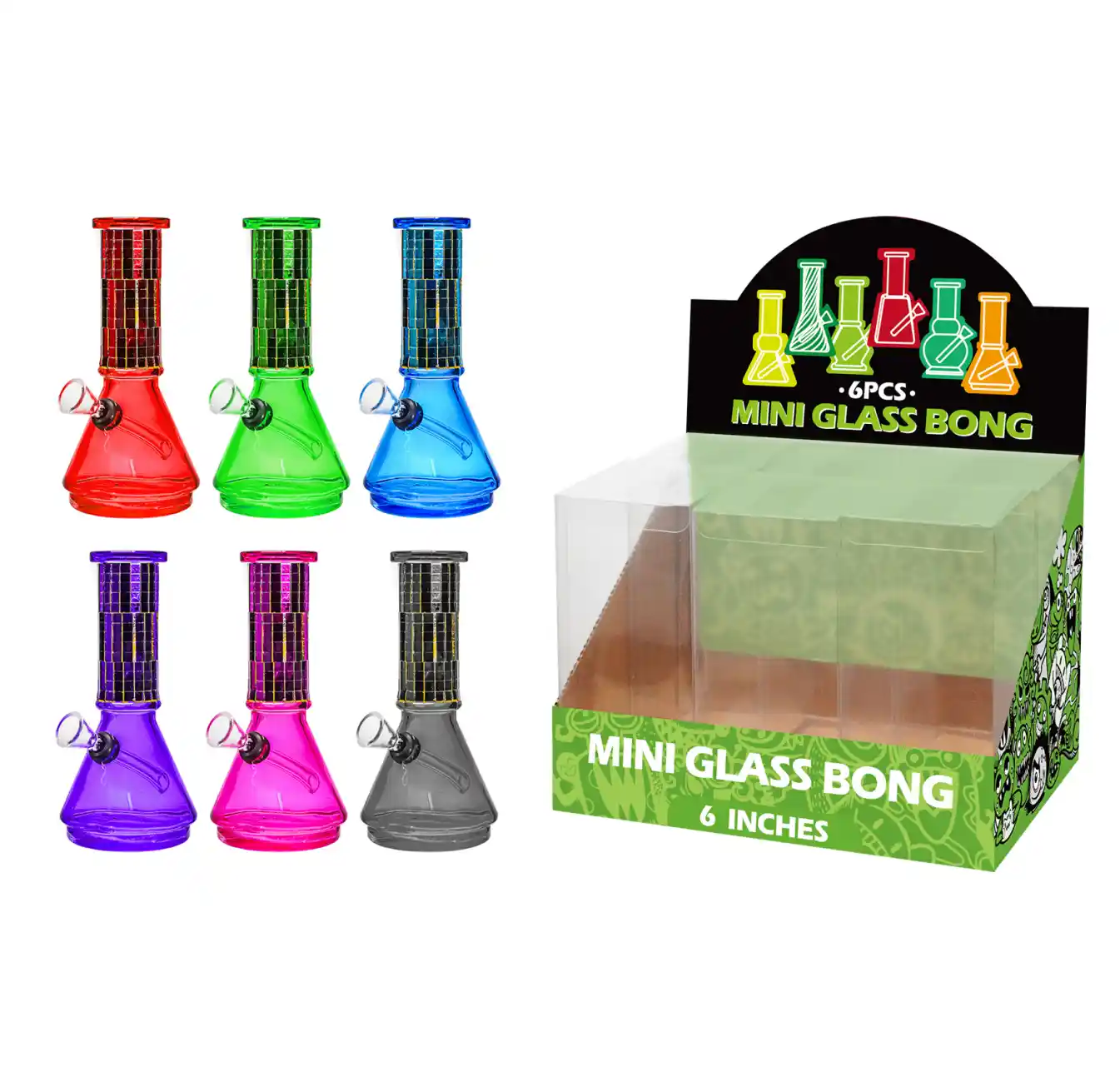 Mosaic Glass Water Pipe-M68002F - Image 1